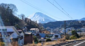 駿河小山駅からの富士山(静岡県駿東郡小山町)