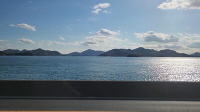尾道~糸崎間の海(山陽本線の車窓より)(広島県)