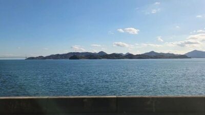 尾道~糸崎間の海(山陽本線の車窓より)(広島県)