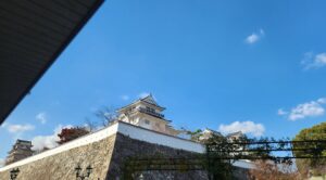 福山駅北口からの、福山城の眺め(広島県福山市)