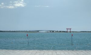 浜名湖。奥側(南側)が、遠州灘に通じる「すき間」部分で、今切(いまぎれ)という