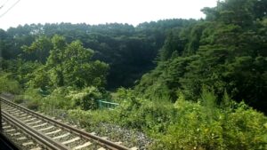 軽井沢～御代田間の車窓（長野県）