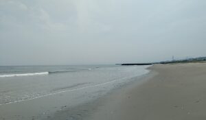 夏の長万部の海