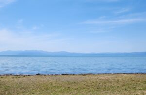 長浜からの、琵琶湖の眺め(滋賀県長浜市)