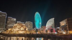 夜の横浜・みなとみらい21(神奈川県横浜市)