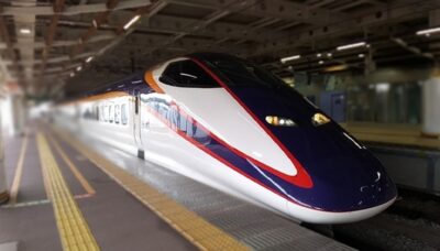 山形新幹線・新庄駅より（山形県新庄市）