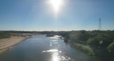 愛知環状鉄道・矢作川の景色（愛知県）