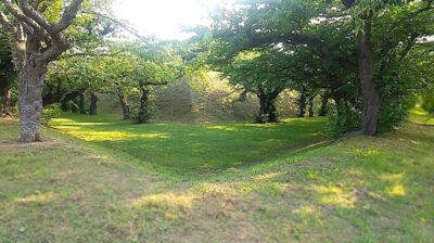 五稜郭のまさに「北端のとんがり」にあたる部分(北海道函館市)
