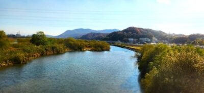 福山の地を流れる主な川「芦田川」（山陽本線）（広島県）