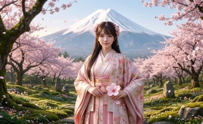 日本神話屈指の美女・コノハナサクヤヒメ（画像はあくまでAIによるイメージです）