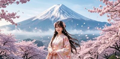 日本神話屈指の美女・コノハナサクヤヒメ（画像はあくまでAIによるイメージです）