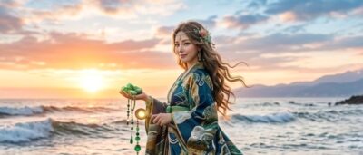 新潟県糸魚川のヒスイの女神・ヌナカワヒメ（画像はあくまでAIによるイメージです）