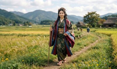 伊豆の大地で暮らす、若かりし頃の北条政子のイメージ（画像はあくまでAIによるイメージです）