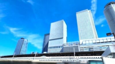 名古屋駅と東海道新幹線（愛知県名古屋市中村区）