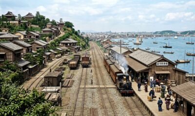 明治時代の品川駅のイメージ（画像はあくまでAIによるイメージです）