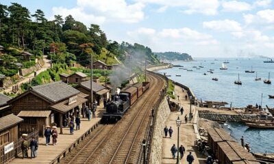 明治時代の品川駅のイメージ（画像はあくまでAIによるイメージです）