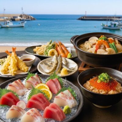 唐津の海鮮料理（画像はAIによるイメージです）