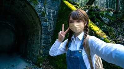 真っ暗な旧天城隧道へ（静岡県伊豆市）