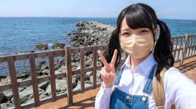安房勝山の海より(千葉県安房郡鋸南町)