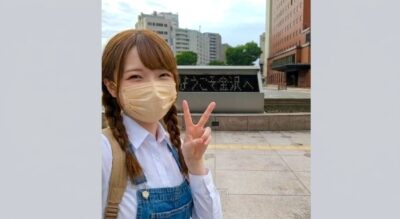 筆者、金沢駅前兼六園口噴水時計より（2019年頃）（鉄道唱歌の旅）