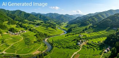 新潟・魚沼地方のイメージ図(画像はAIによるイメージです)(上越線:浦佐→魚沼の旅)