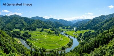 新潟・魚沼地方のイメージ図(画像はAIによるイメージです)(上越線:浦佐→魚沼の旅)