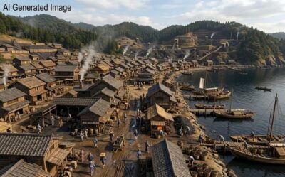 明治時代の唐津炭田（画像はAIによるイメージです）