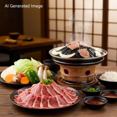 札幌のジンギスカン料理（画像はAIによるイメージです）