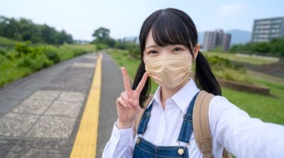 札幌・豊平川での筆者（2018年頃）（北海道札幌市）【鉄道唱歌・北海道編の旅】