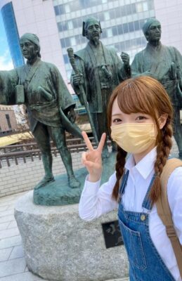 水戸駅・徳川光圀公像前より(茨城県水戸市)