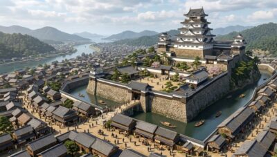 江戸時代の福山のイメージ（画像はあくまでAIによるイメージです）