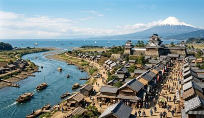 江戸時代の沼津のイメージ（画像はAIによるイメージです）