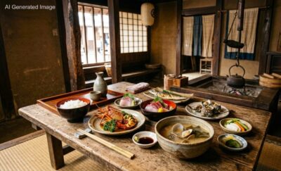 紀伊半島のおいしい海鮮料理(画像はAIによるイメージです)