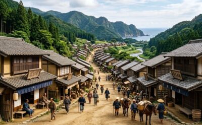 紀伊半島の宿場町(画像はAIによるイメージです)