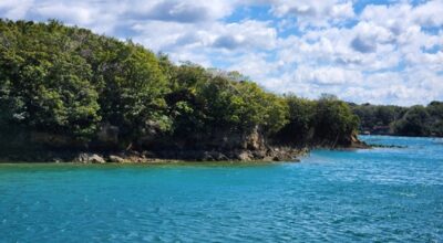 賢島のエメラルドグリーンの海(三重県志摩市)
