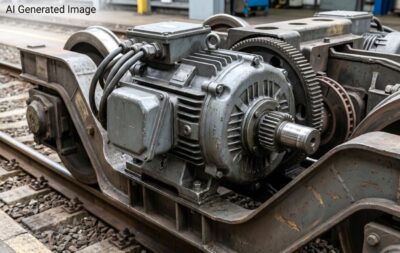 電車のモーター（画像はAIによるイメージです）