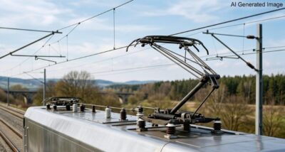 電車のパンタグラフ(画像はAIによるイメージです)