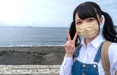 筆者、館山・北条海岸より（2018年頃）（千葉県館山市）
