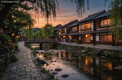 京都の町並み（画像はAIによるイメージです）