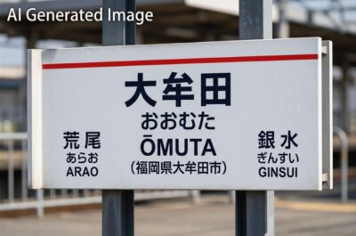 大牟田駅（画像はAIによるイメージです）（鳥栖・久留米→熊本）