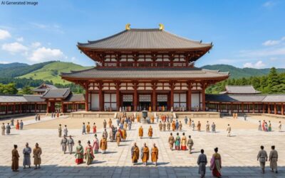 奈良時代の東大寺(画像はAIによるイメージです)