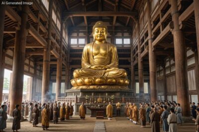 奈良時代の大仏(盧遮那仏)(画像はAIによるイメージです)