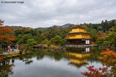 室町時代の金閣寺（画像はAIによるイメージです）