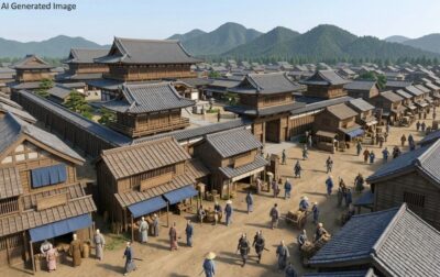 室町時代の京都の室町幕府のイメージ(画像はAIによるイメージです)