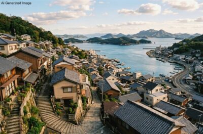 尾道の景色の例（画像はAIによるイメージです。実際の景色ではありません）