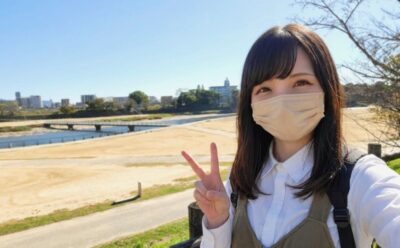岡崎城、乙川より（愛知県岡崎市）