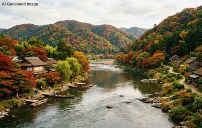 平安時代の宇治川（画像はAIによるイメージです）