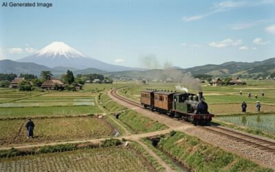明治時代の豆相鉄道（画像はAIによるイメージです）（下土狩駅関連）