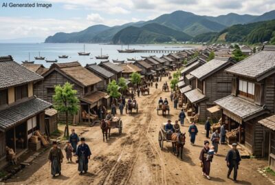 明治時代の長万部のイメージ（画像はAIによるイメージです）