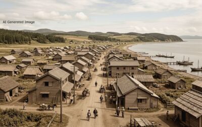 明治時代の長万部のイメージ（画像はAIによるイメージです）